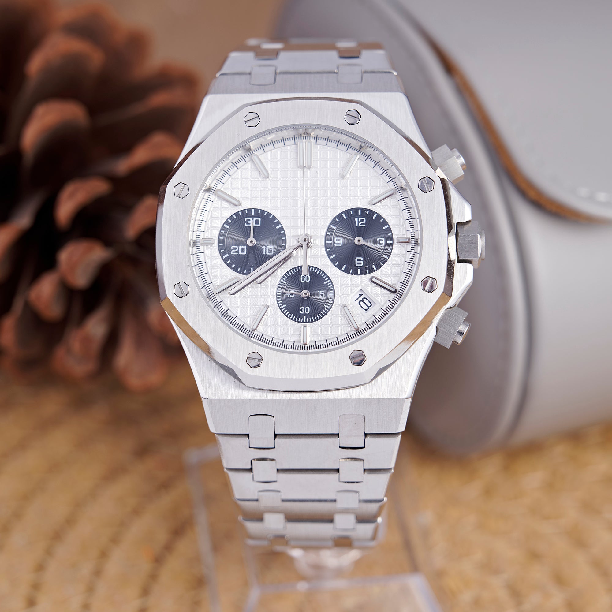 SEIKOAK SILVER WHITE CHRNO