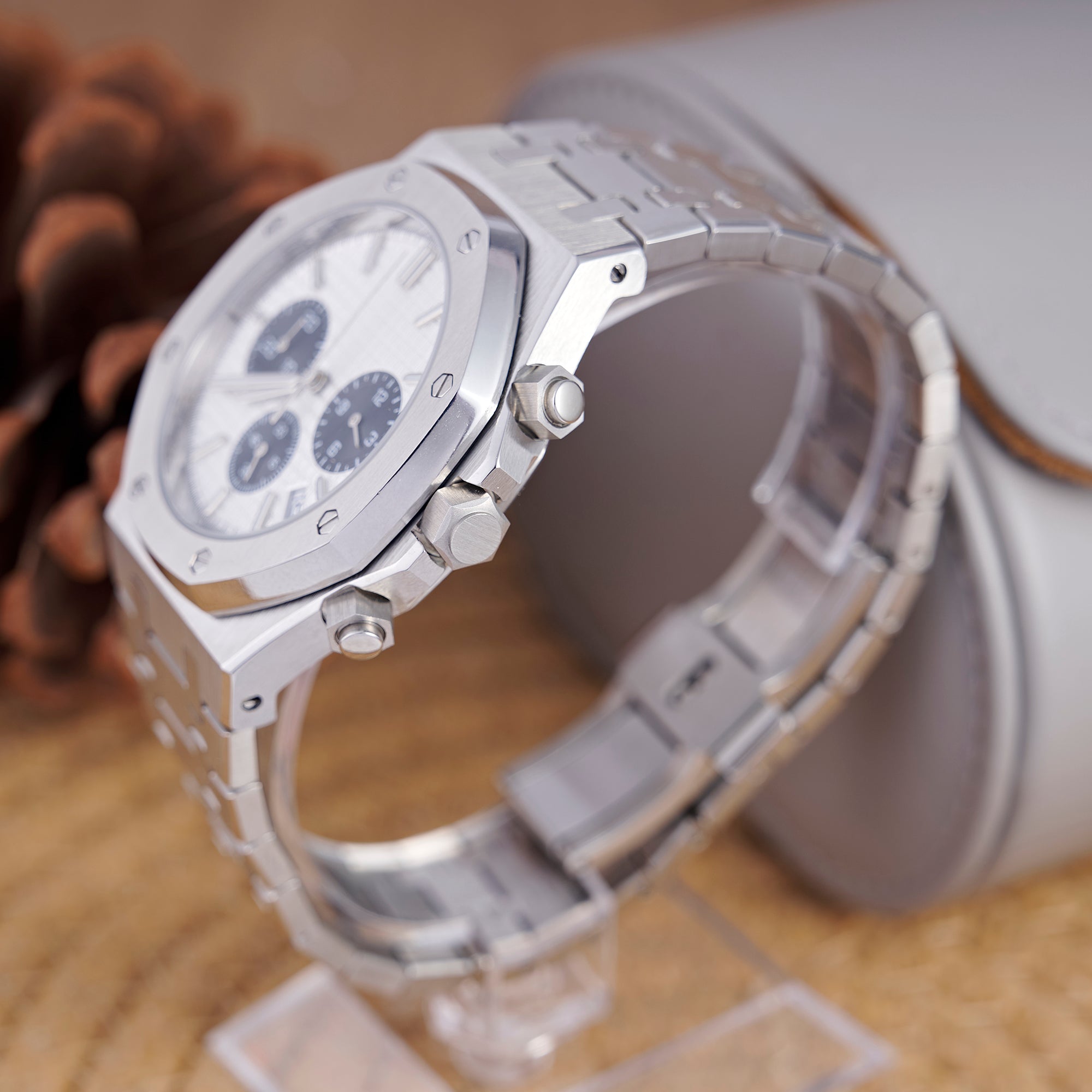 SEIKOAK SILVER WHITE CHRNO