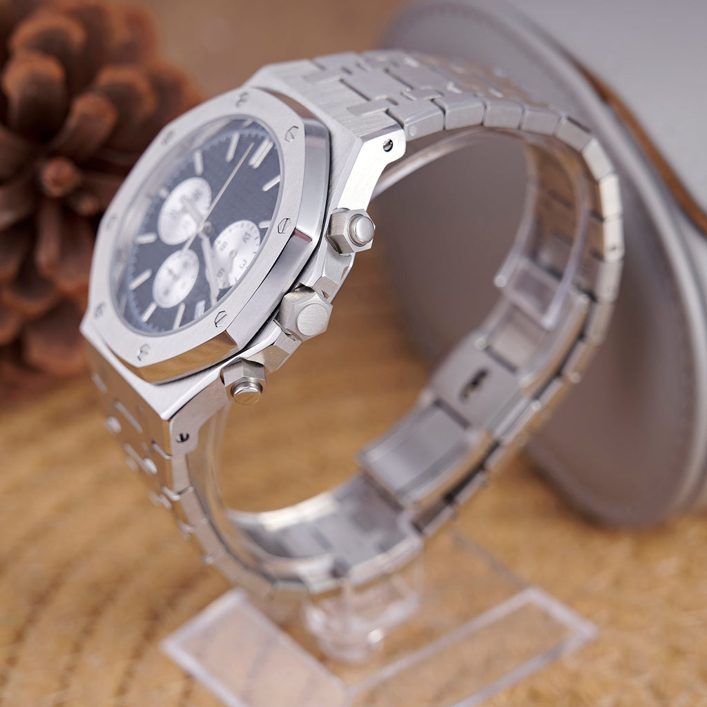 SEIKOAK SILVER BLACK CHRNO