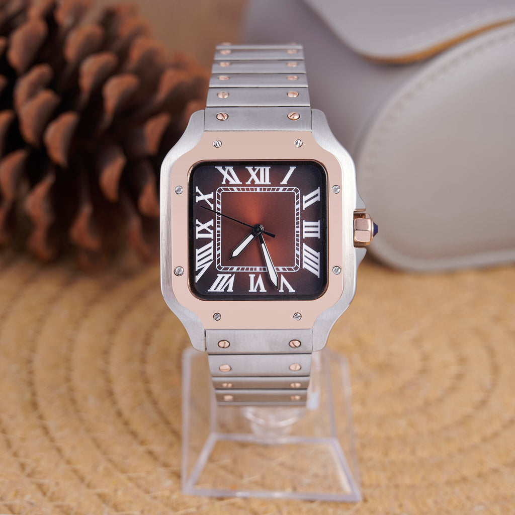 SANTEIKO ROSE GOLD TRIM DARK DIAL