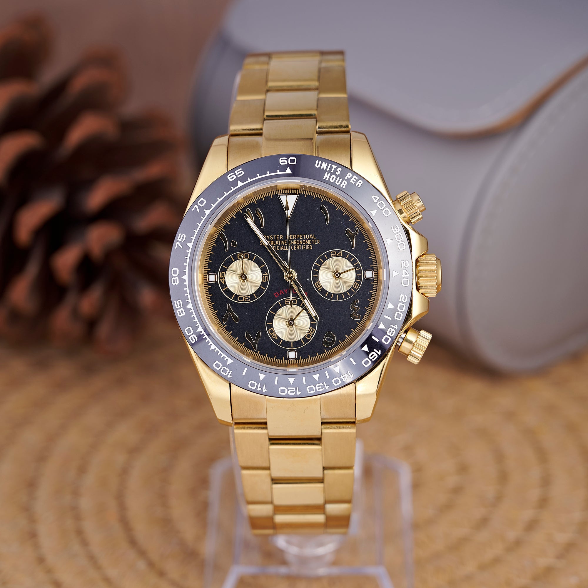 SEITONA BLACK ARABIC DIAL GOLD