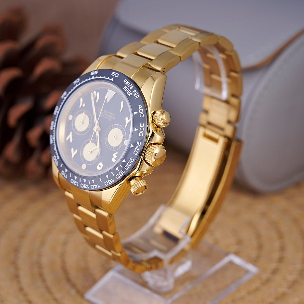 SEITONA BLACK ARABIC DIAL GOLD