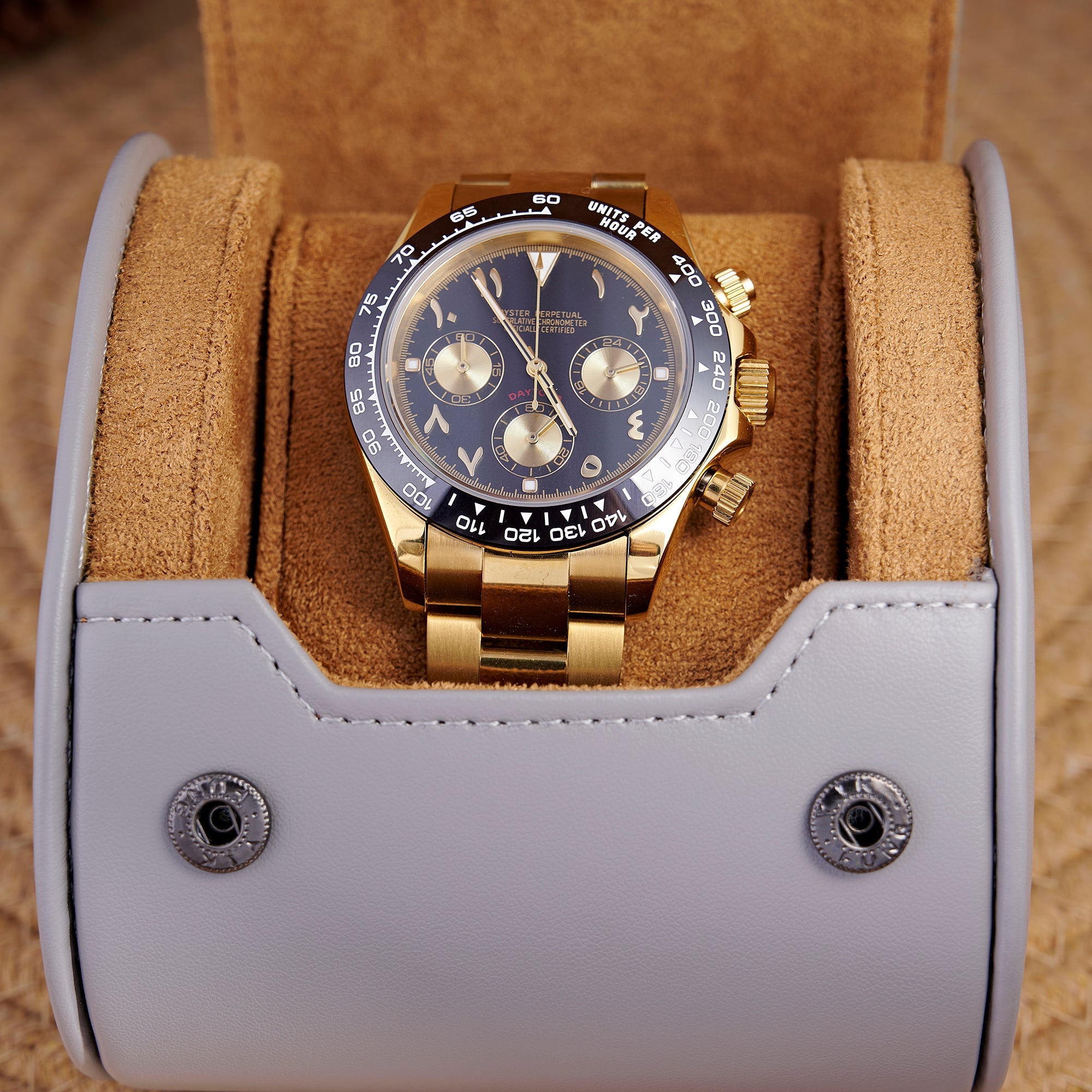 SEITONA BLACK ARABIC DIAL GOLD