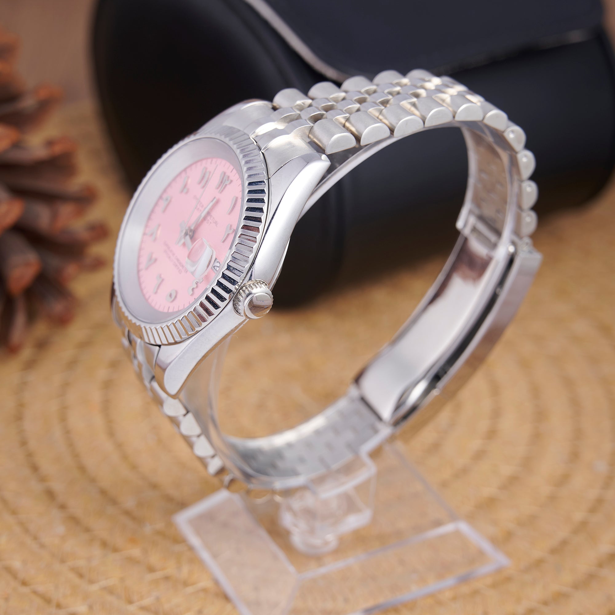 SEIKOJUST PINK ARABIC DIAL