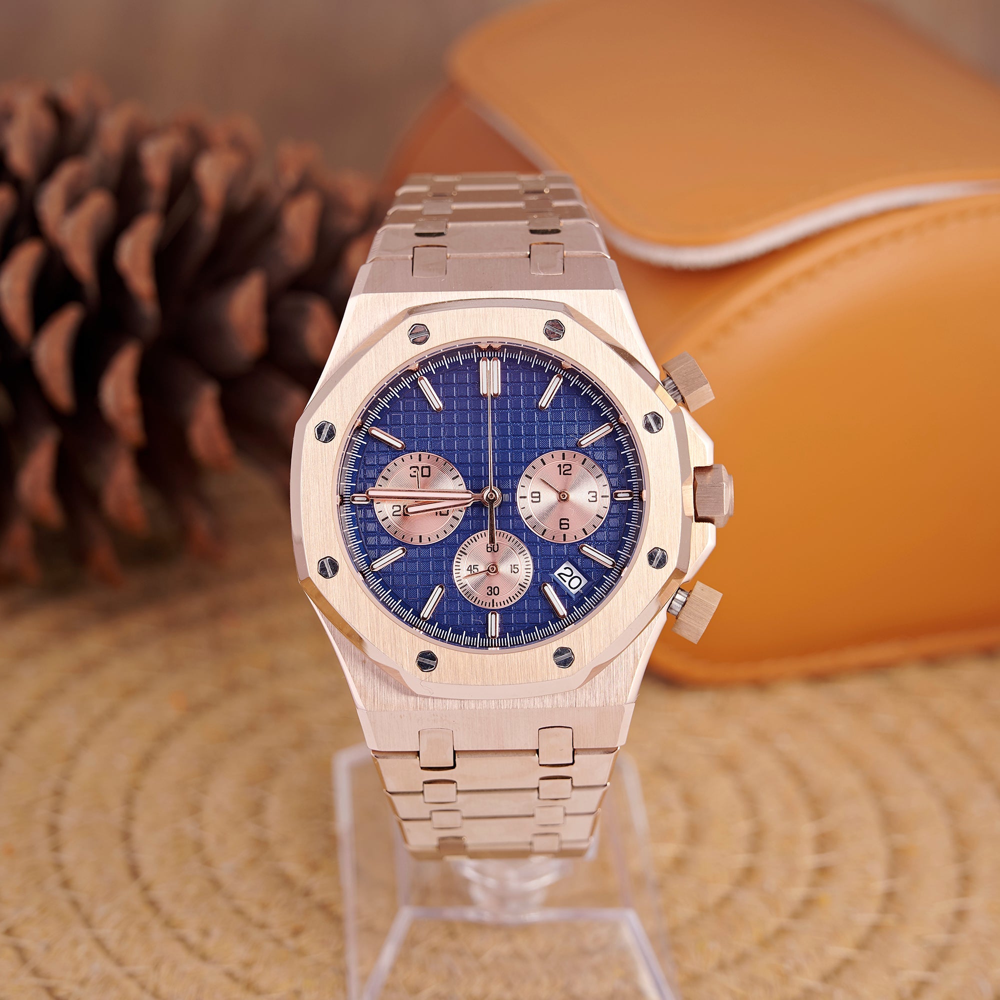 SEIKOAK ROSE GOLD NAVY DIAL