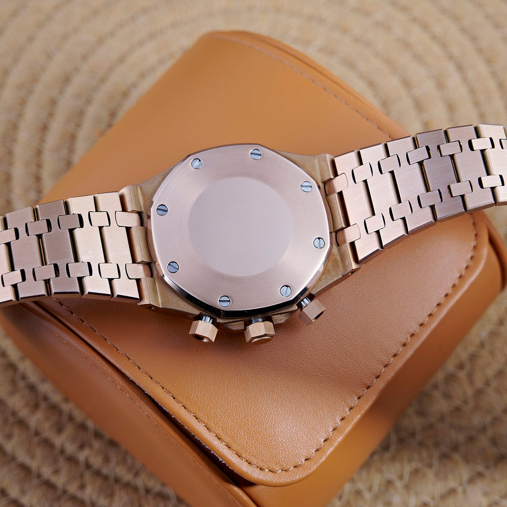 SEIKOAK ROSE GOLD NAVY DIAL