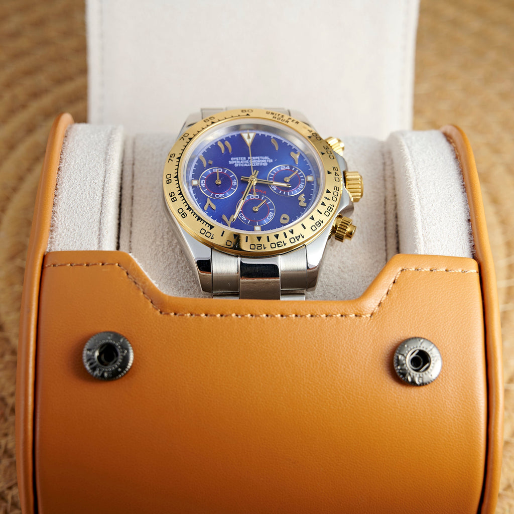 SEITONA ARABIC DIAL BLUE AND GOLD